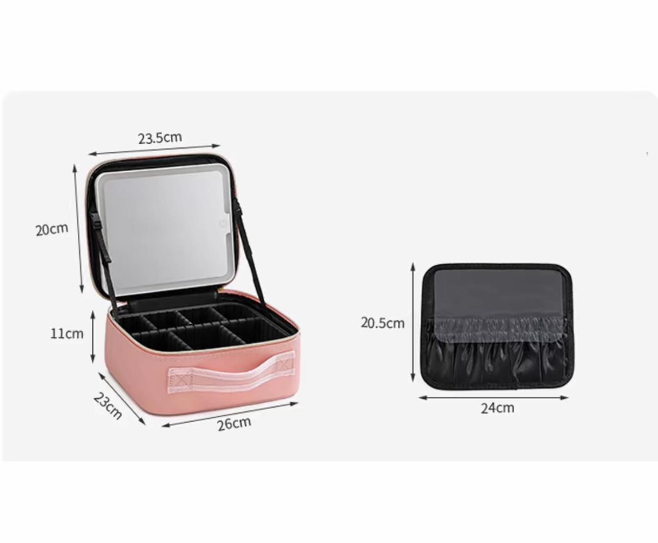 Beauty LED Travel Makeup Bag with Adjustable Dividers