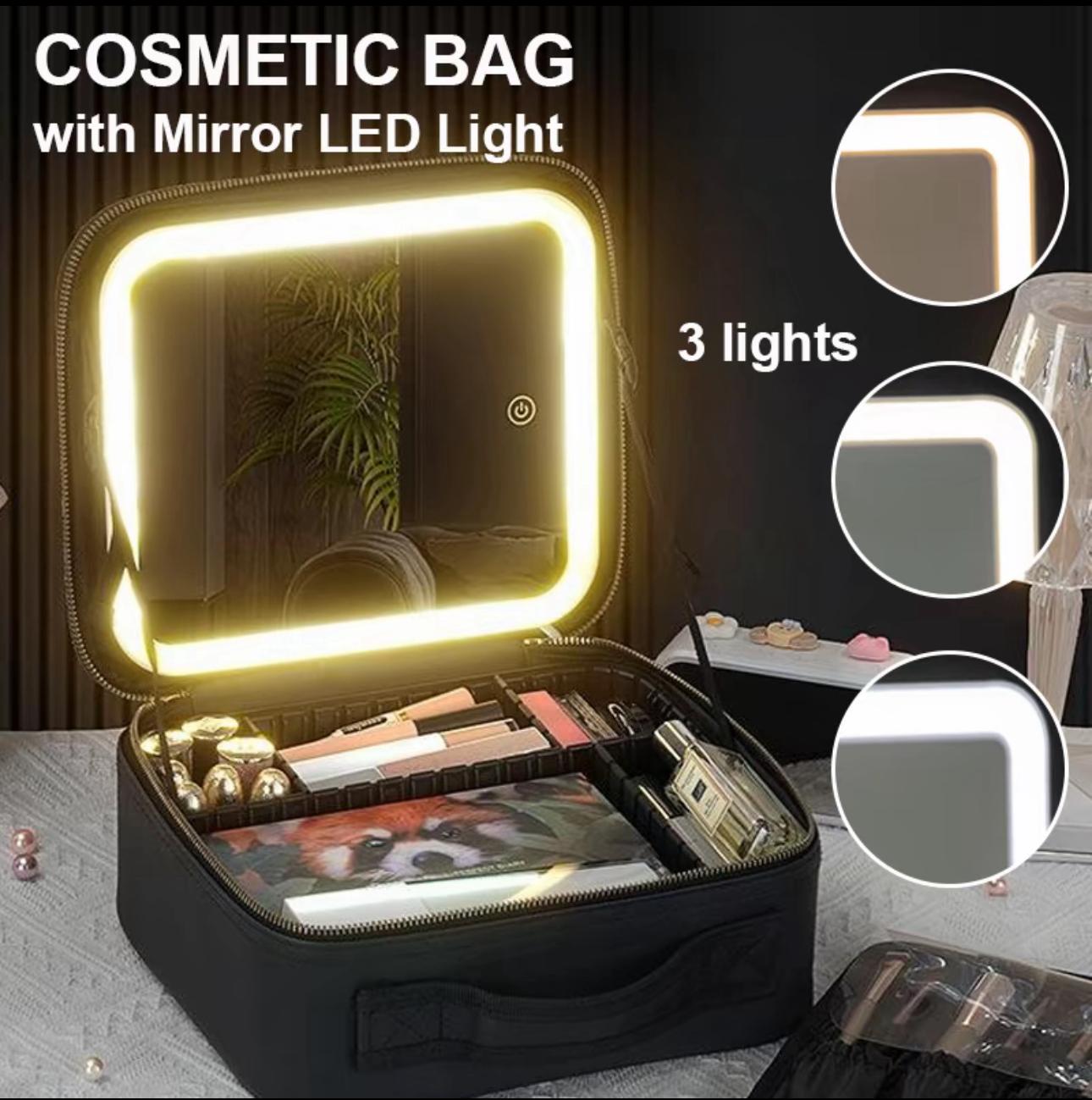 Beauty LED Travel Makeup Bag with Adjustable Dividers